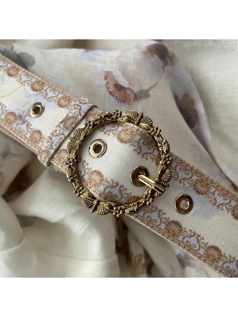 Zimmermann Cream and Lilac Baroque-Print Mini Dress - Picture 10 of 14